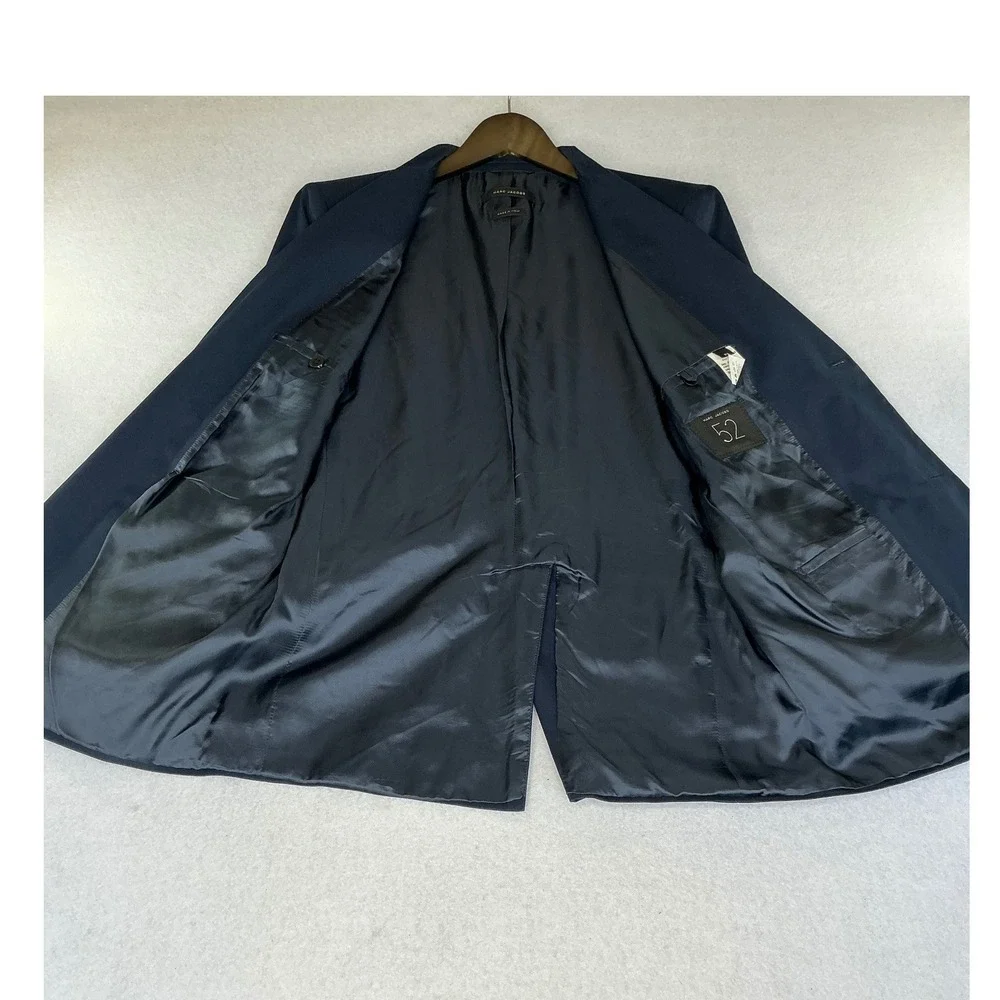 Marc Jacobs Blazer Mens 52 Navy Blue 100% Cotton Made in Italy MUQ007A